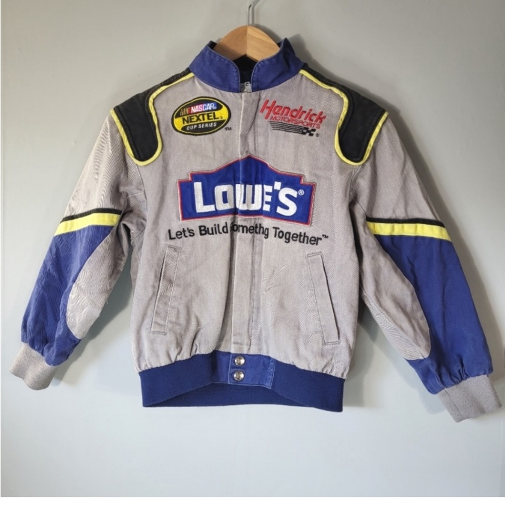 VINTA CHASE AUTHENTICS NASCAR LOWES JIMMIE JOHNSON #48 RACING JACKET YOUTH Small